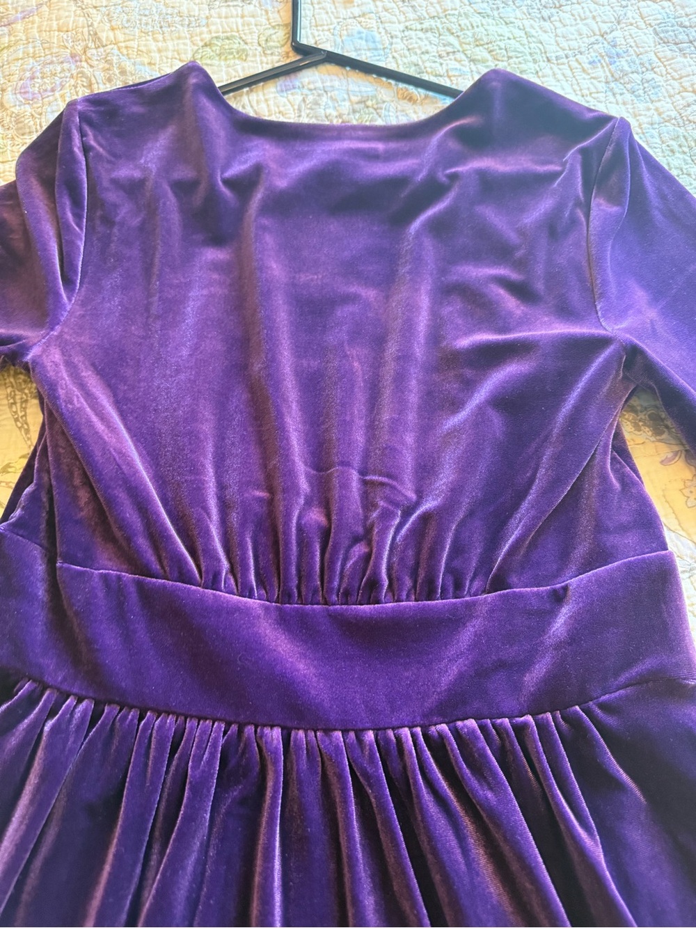 Boden Thea purple velvet midi dress NWT - Picture 14 of 15